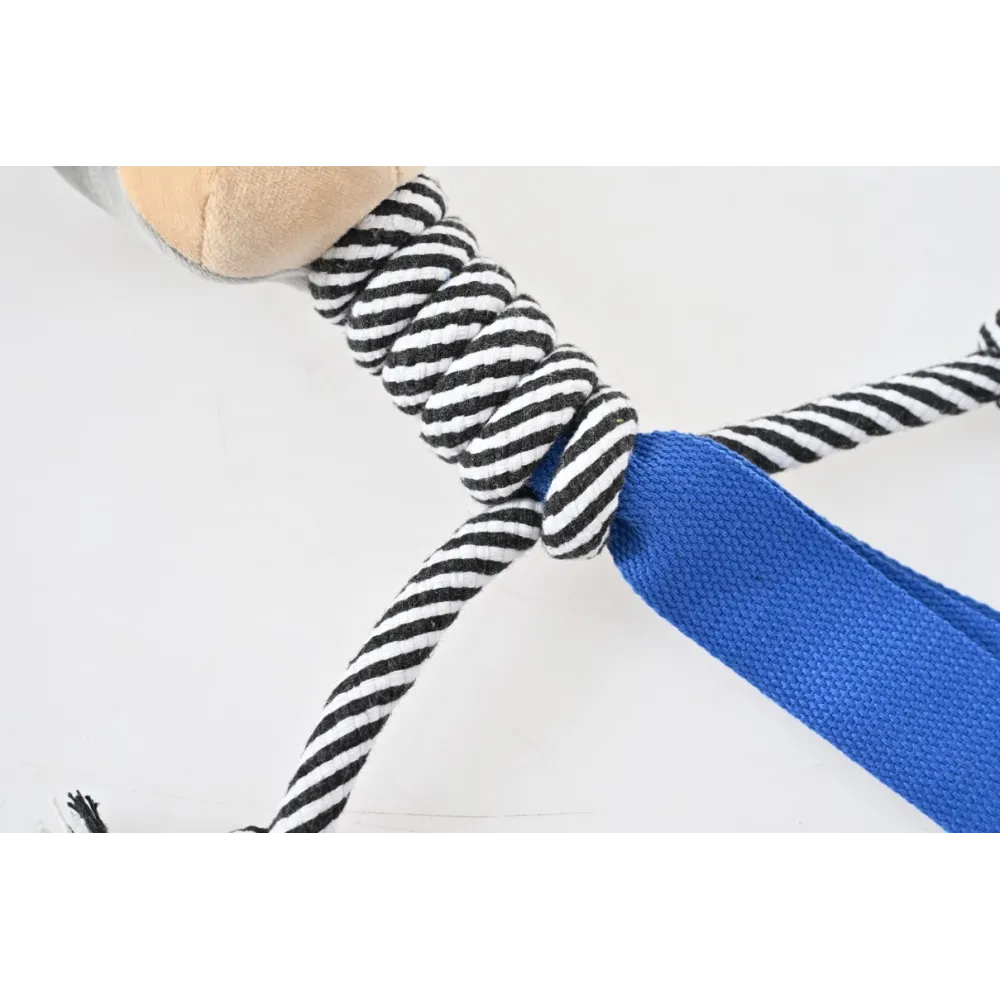 ZABAWKA DLA PSA szarpak gryzak pluszowy krowa ze sznurem 45 cm