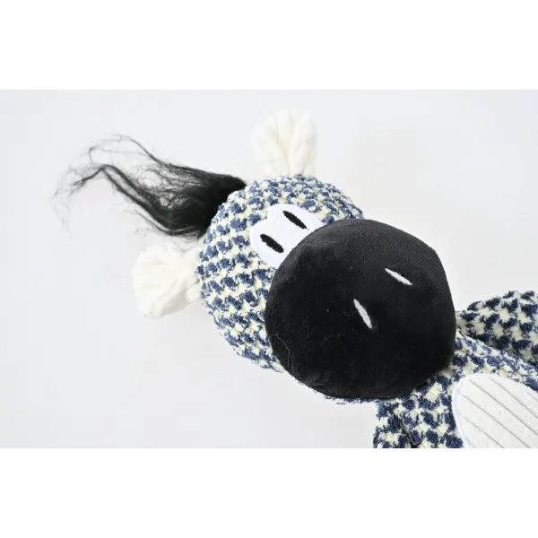 ZABAWKA DLA PSA szeleszcząca gryzak pluszowy zebra z piszczałką 38 cm 2