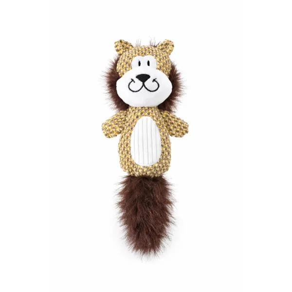 ZABAWKA DLA PSA szeleszcząca gryzak pluszowy lew z piszczałką 34 cm