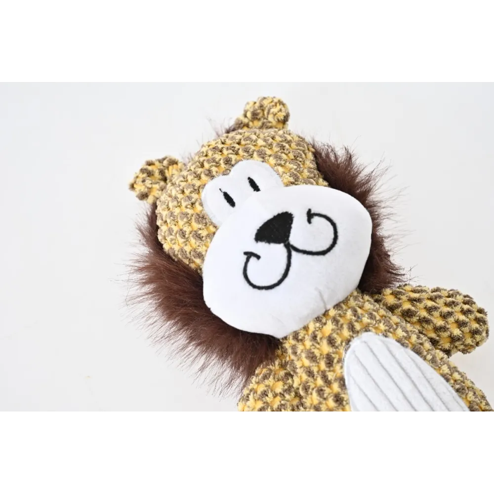 ZABAWKA DLA PSA szeleszcząca gryzak pluszowy lew z piszczałką 34 cm