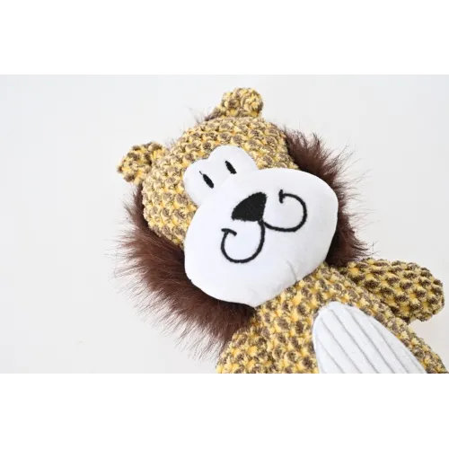 ZABAWKA DLA PSA szeleszcząca gryzak pluszowy lew z piszczałką 34 cm