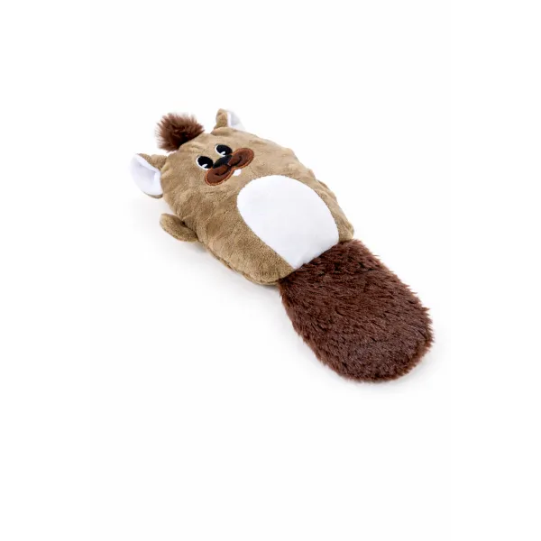 ZABAWKA DLA PSA Pluszowy bóbr z piszczałką i szeleszczącą wkładką  25 cm