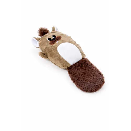 ZABAWKA DLA PSA Pluszowy bóbr z piszczałką i szeleszczącą wkładką  25 cm