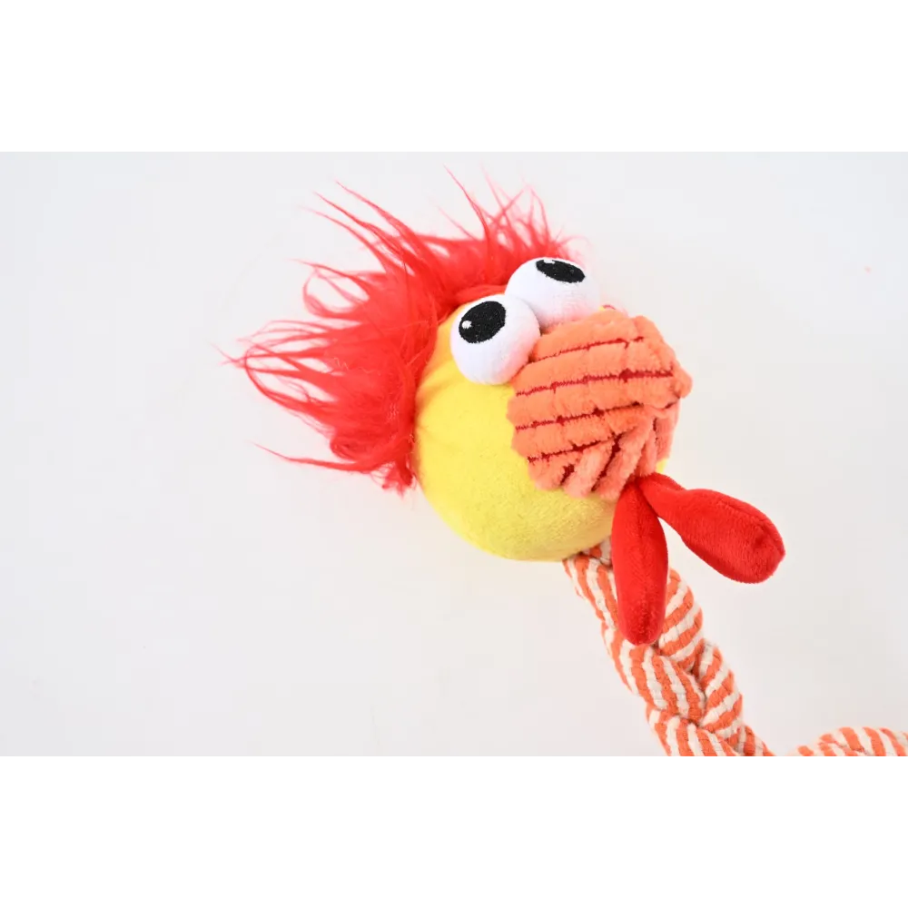 ZABAWKA DLA PSA szarpak gryzak pluszowy kurczak ze sznurem 48 cm