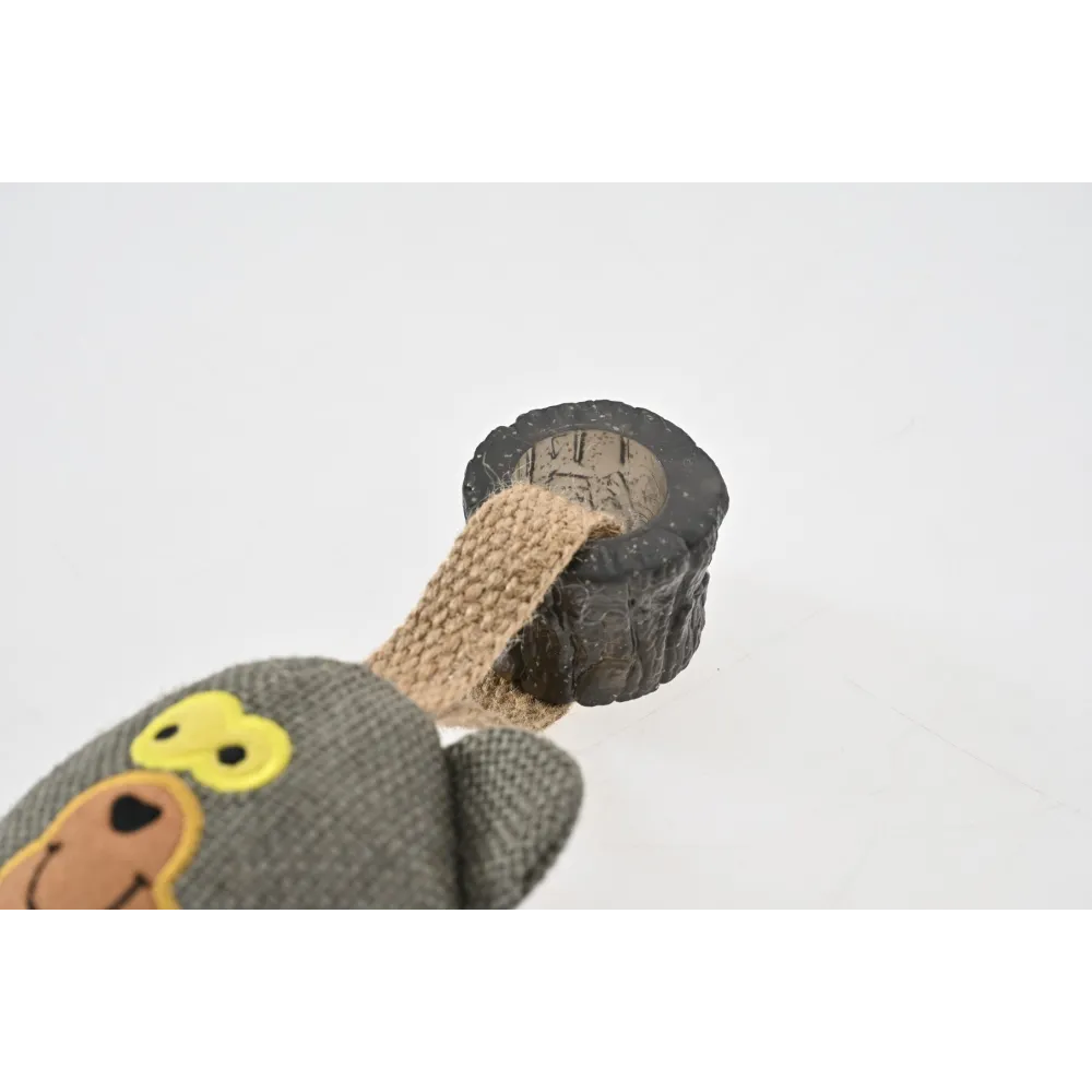 ZABAWKA DLA PSA sznur gumowy gryzak pluszowy miś szarpak z piszczałką 40 cm