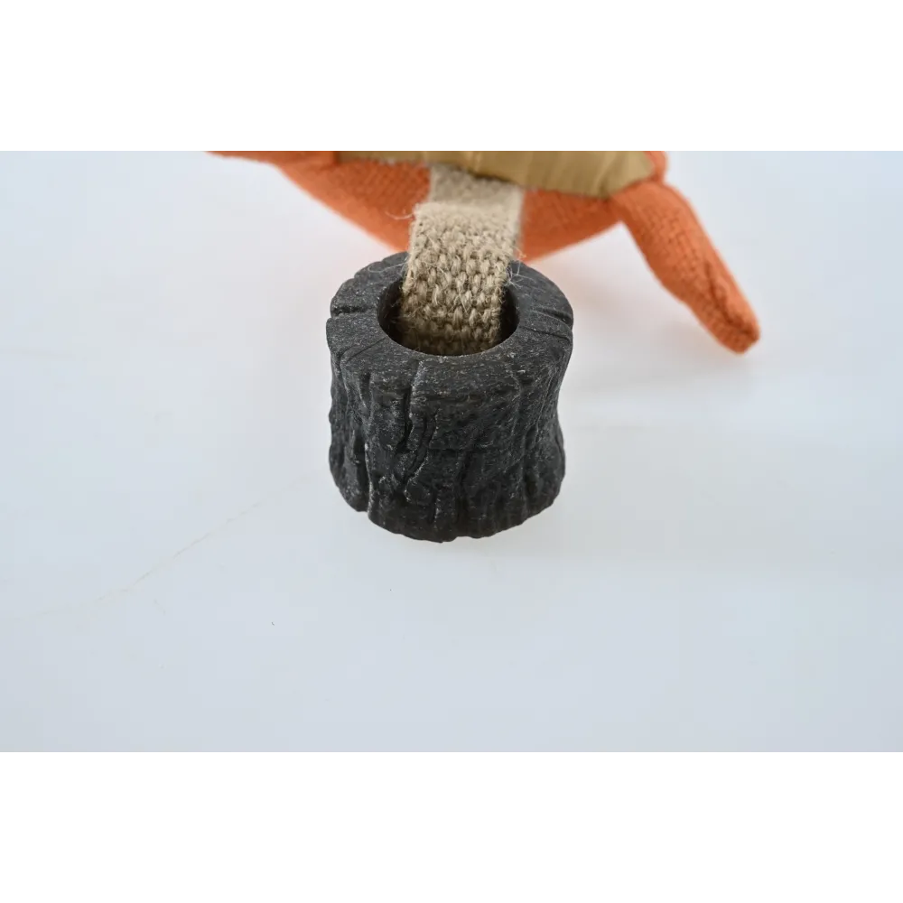 ZABAWKA DLA PSA sznur gumowy gryzak pluszowy lis szarpak z piszczałką 37cm