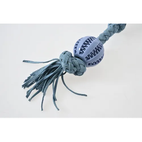 SZARPAK DLA PSA zabawka gumowy gryzak mocny sznur do przeciągania 43cm