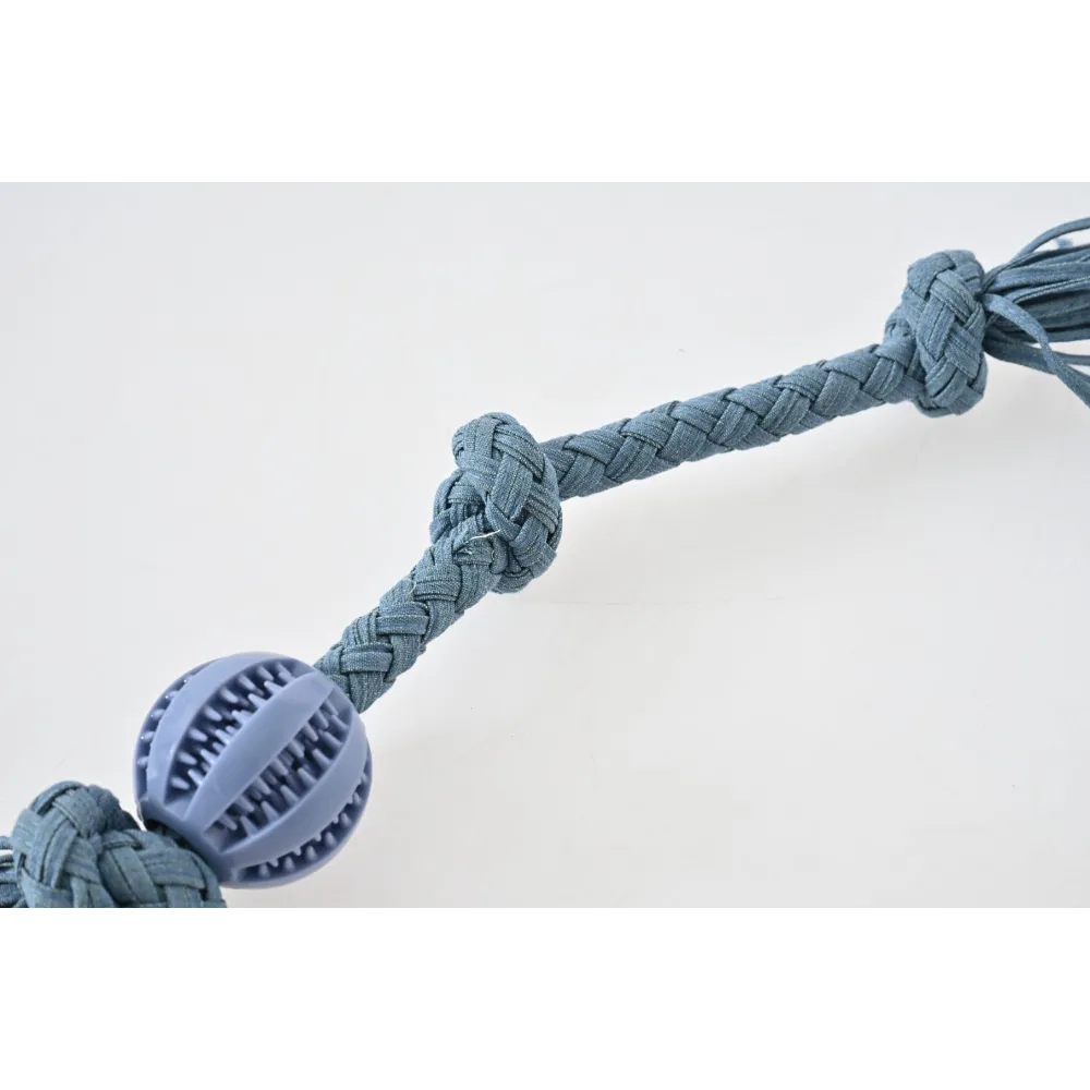 SZARPAK DLA PSA zabawka gumowy gryzak mocny sznur do przeciągania 43cm