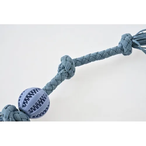 SZARPAK DLA PSA zabawka gumowy gryzak mocny sznur do przeciągania 43cm