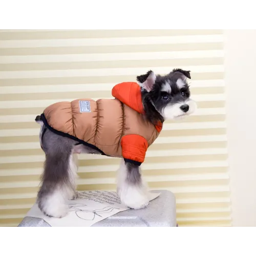 KURTKA DLA PSA ciepła kamizelka ubranko na zimę pomarańczowy kaptur L COCO