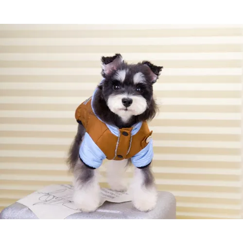 KURTKA DLA PSA ciepła kamizelka ubranko na zimę niebieski kaptur M COCO