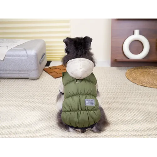 KURTKA DLA PSA ciepła kamizelka ubranko na zimę beżowy kaptur M COCO