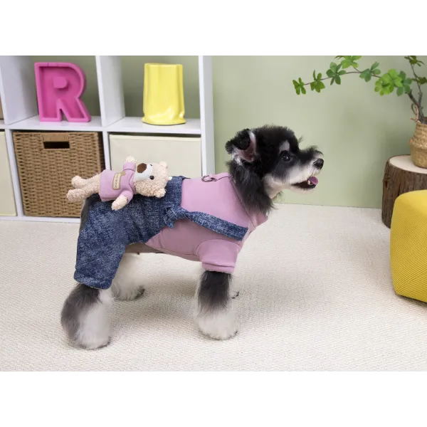 KURTKA DLA PSA ciepłe miękkie niebieskie ubranko kamizelka różowa S TEDI 2