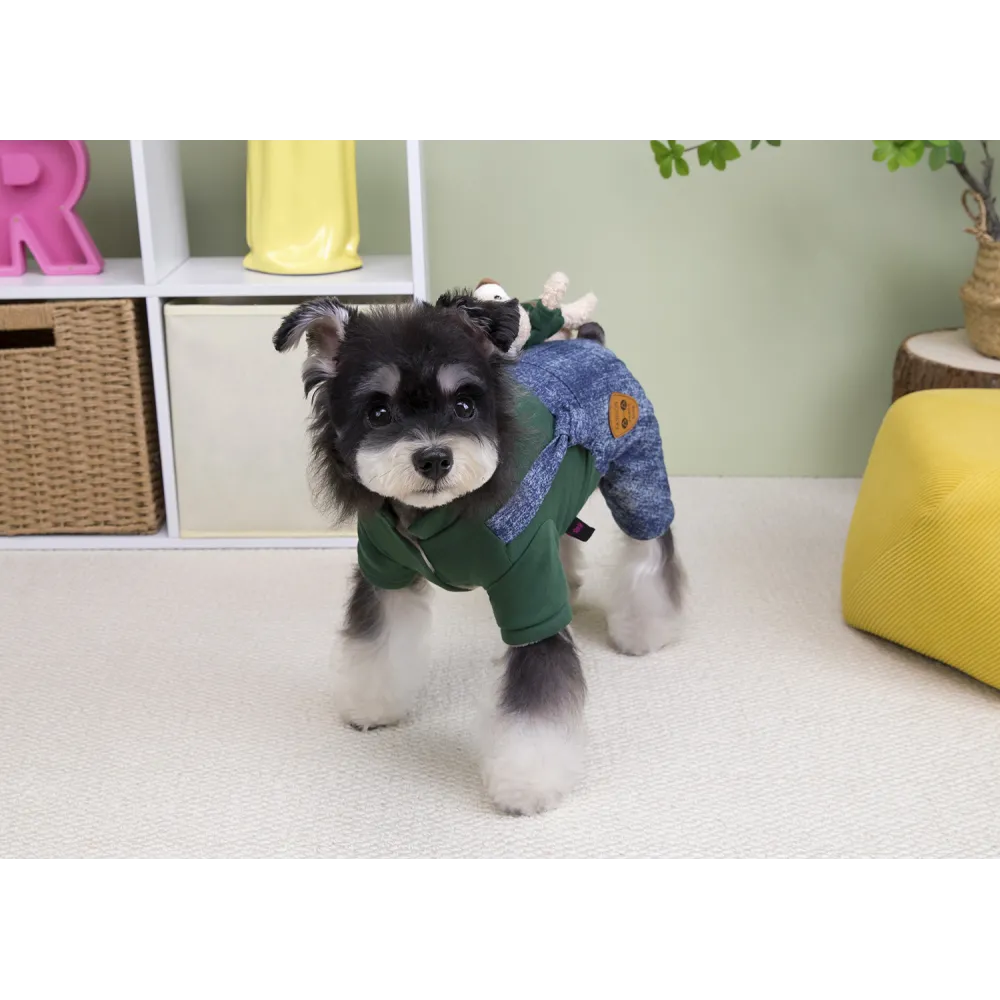 KURTKA DLA PSA ciepłe miękkie niebieskie ubranko kamizelka zielona M TEDI