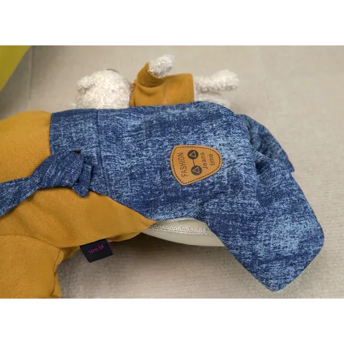 KURTKA DLA PSA ciepłe miękkie niebieskie ubranko kamizelka brązowa L TEDI