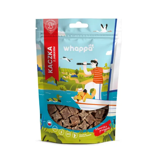Przysmak dla psa Whappa Monoproteinowe kostki treningowe Kaczka z jabłkiem