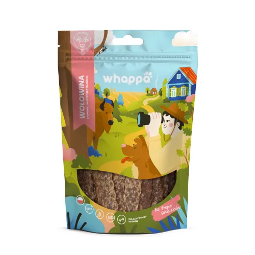 Przysmak dla psa Whappa Funkcjonalne paski z wołowiną 70g