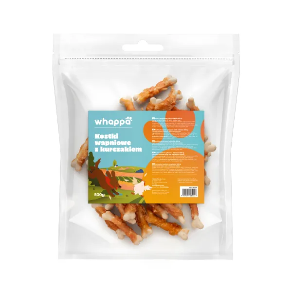 Przysmak dla psa Whappa 500g Kostki wapniowe ze kurczakiem
