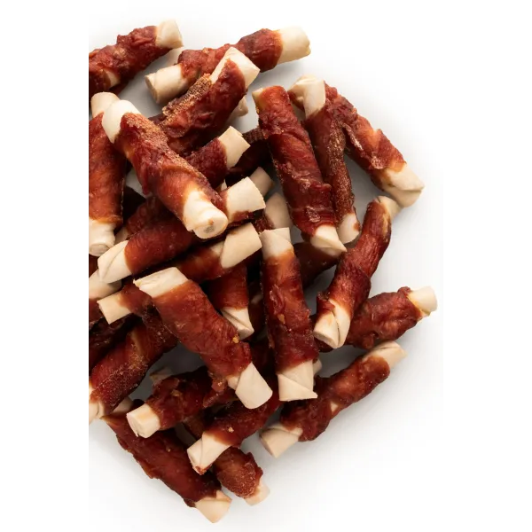 Przysmak dla psa Whappa 500g Kaczka owinięta na patyku wołowym 8cm 2