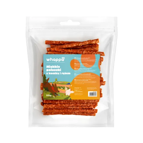 Przysmak dla psa Whappa 500g Paluszki z kaczką i ryżem