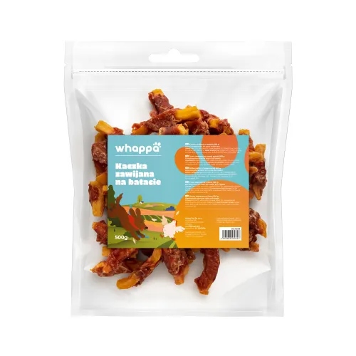Przysmak dla psa Whappa 500g Kaczka owinięta na frytce z batata