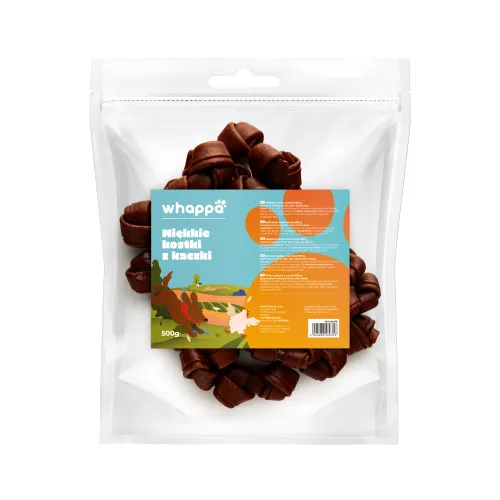 Przysmak dla psa Whappa 500g Miękkie kostki z kaczki