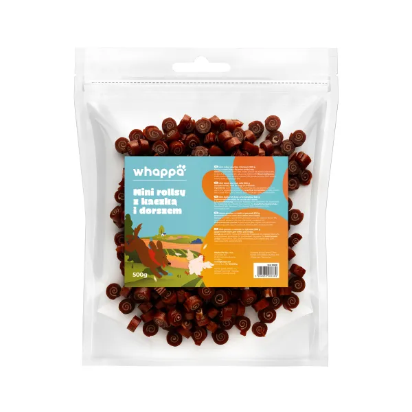 Przysmak dla psa Whappa 500g Rollsy z kaczki