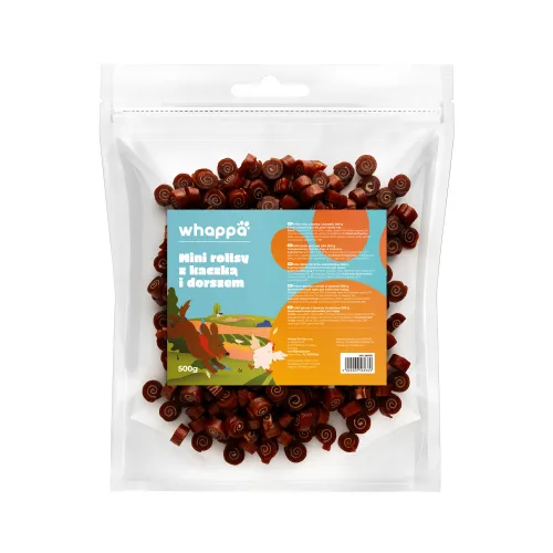 Przysmak dla psa Whappa 500g Rollsy z kaczki