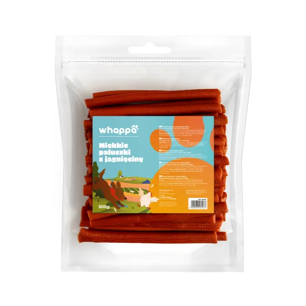 Przysmak dla psa Whappa 500g Miękkie paluszki z jagnięciny
