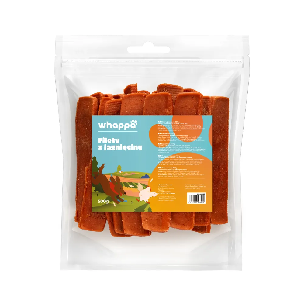 Przysmak dla psa Whappa 500g Filety z jagnięciny