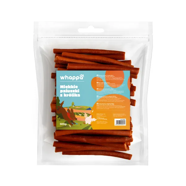 Przysmak dla psa Whappa 500g Miękkie paluszki z królika