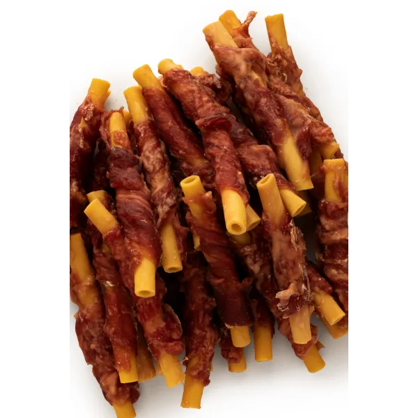 Przysmak dla psa Whappa 500g Rurki z batatów owinięte kaczką 2