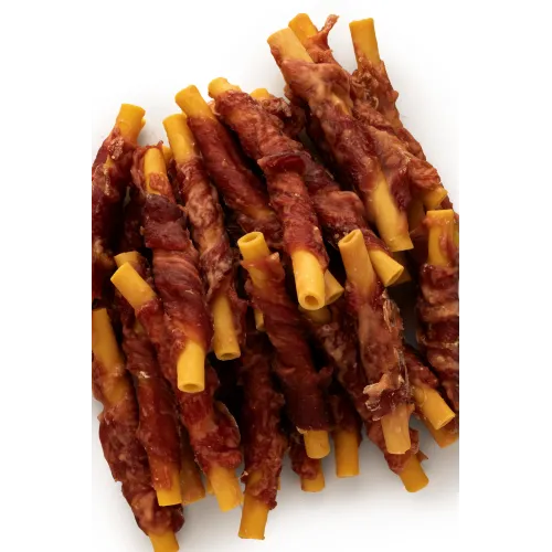 Przysmak dla psa Whappa 500g Rurki z batatów owinięte kaczką