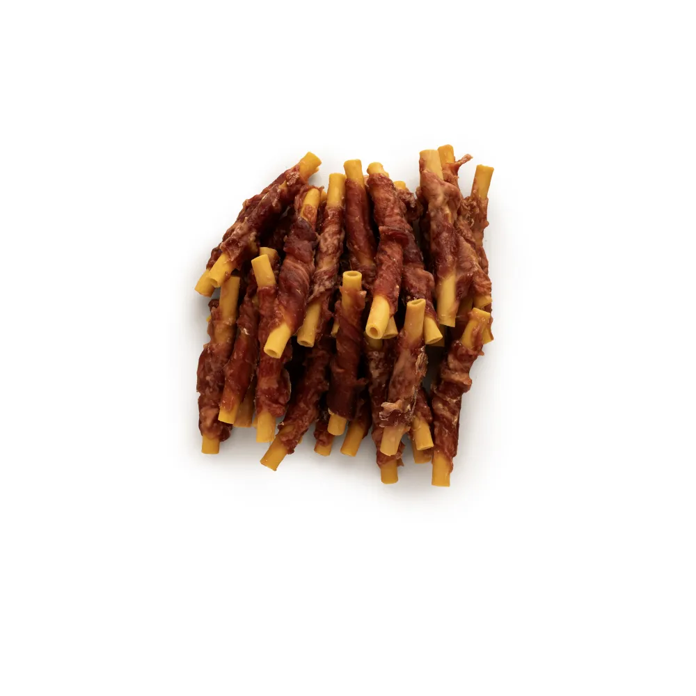 Przysmak dla psa Whappa 500g Rurki z batatów owinięte kaczką