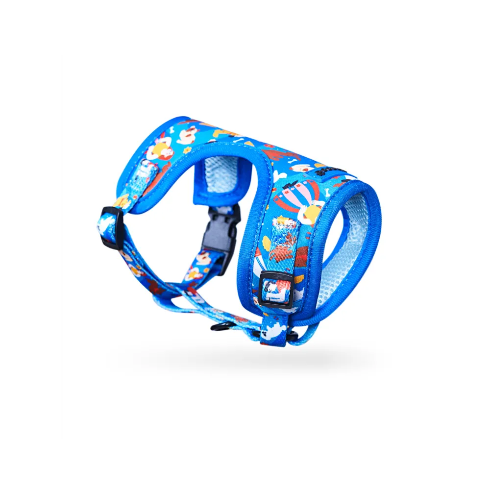 Szelki bezuciskowe niebieskie S