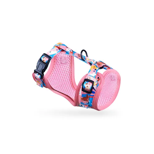 Szelki bezuciskowe różowe XS