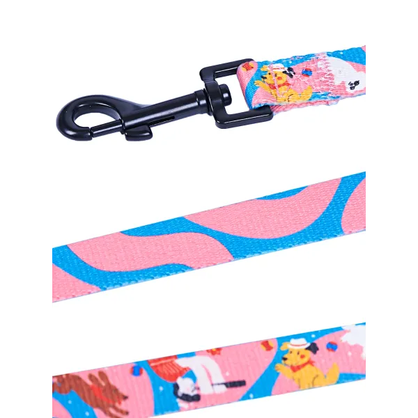 Smycz dla psa różowa rozmiar S 2