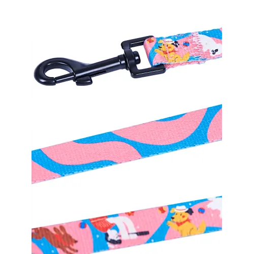 Smycz dla psa różowa rozmiar S