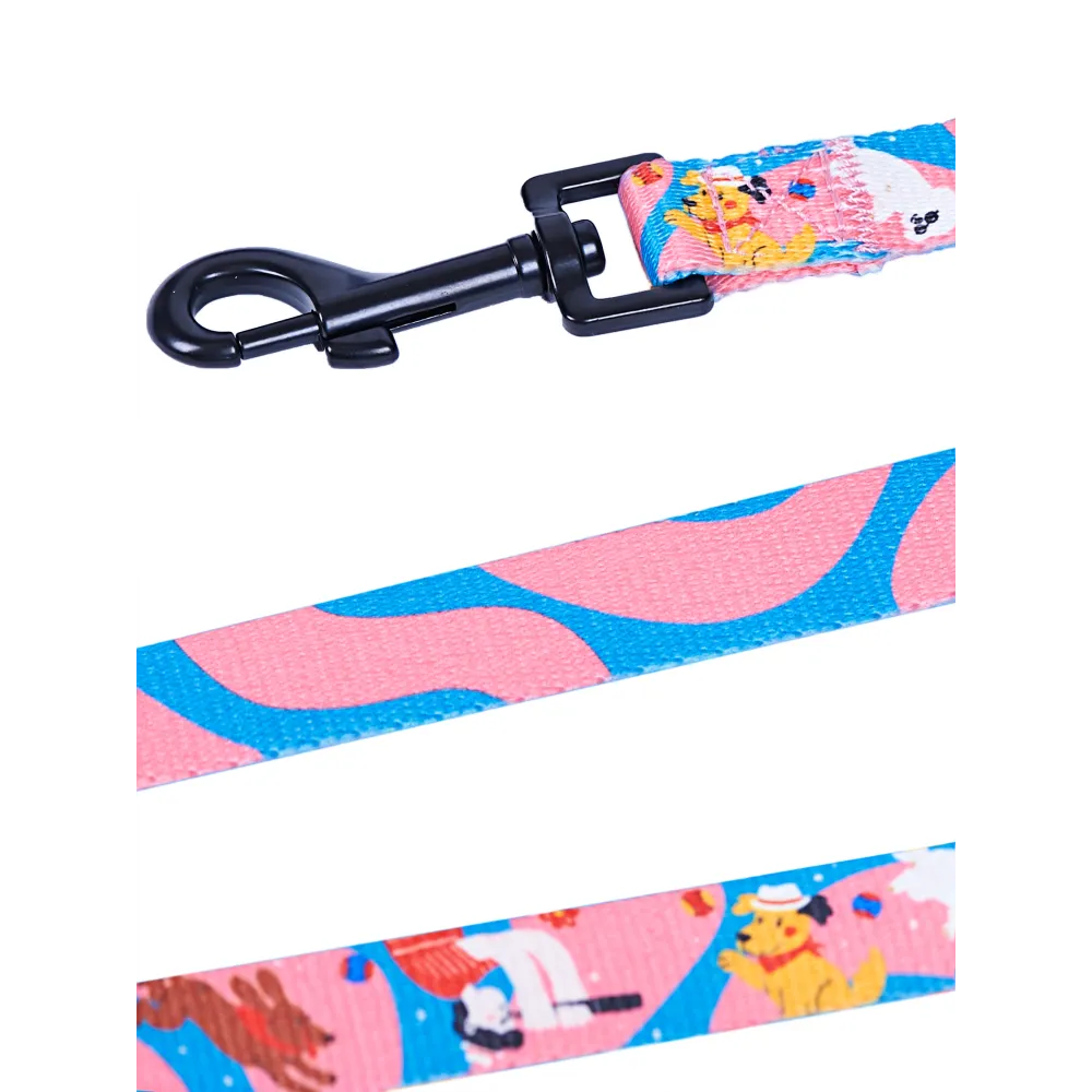 Smycz dla psa różowa rozmiar M